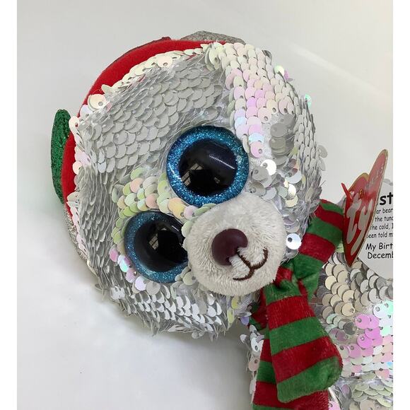 flippable TY mistletoe plush 7" tall plush toy stuffed animal  doll NEW - Picture 8 of 10